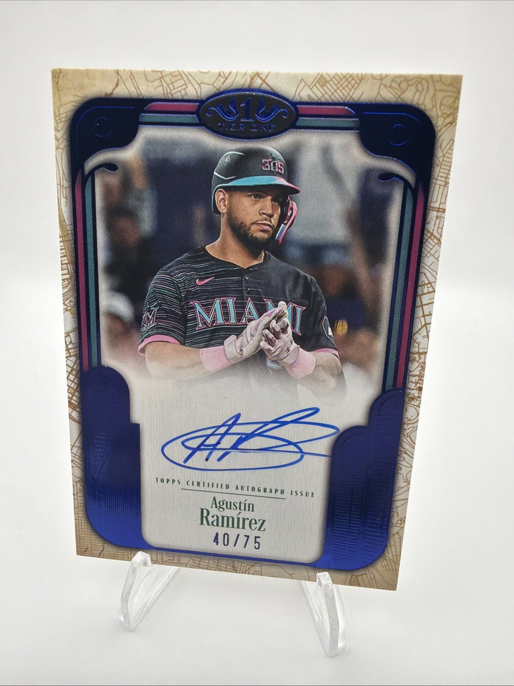 2026 Topps Tribute Agustin Ramirez Auto Purple /75 TA-AR Marlins