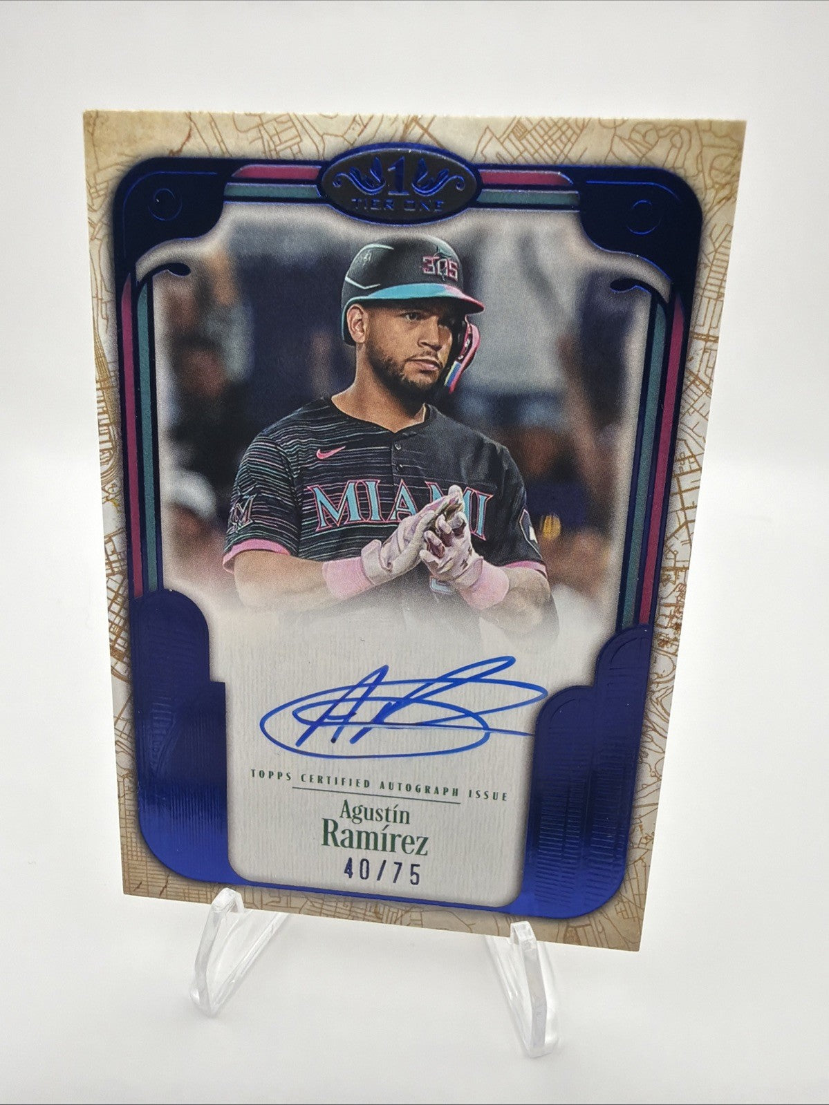 2026 Topps Tribute Agustin Ramirez Auto Purple /75 TA-AR Marlins