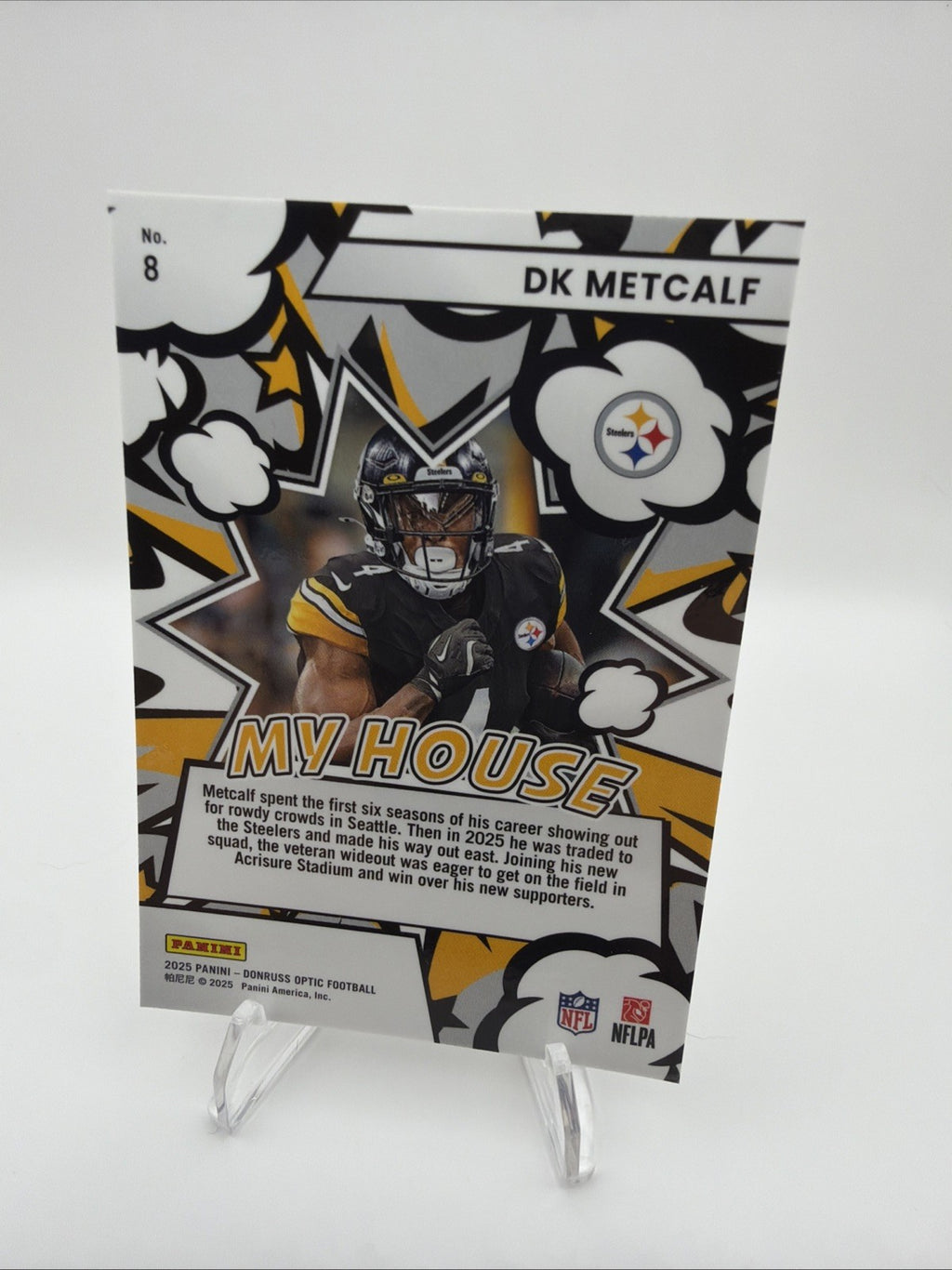 2025 Donruss Optic DK Metcalf #8 My House Pittsburgh Steelers Insert
