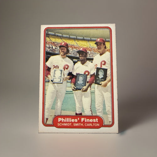 1982 Fleer Phillies' Finest #641 Mike Schmidt Steve Carlton Lonnie Smith