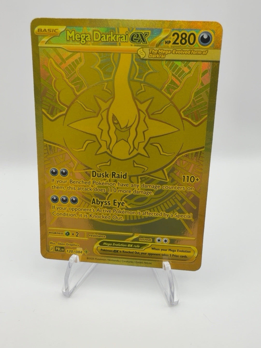 Mega Darkrai EX 120/084 Hyper Rare Gold Full Art Pokemon TCG English Pitch Black