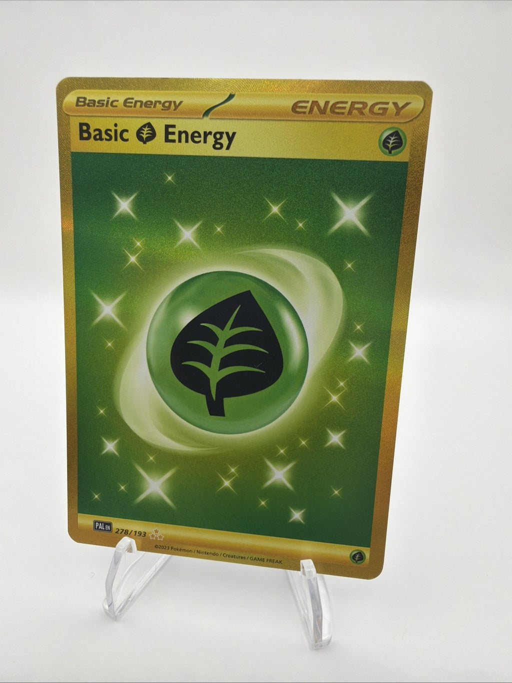 Basic Grass Energy 278/193 Hyper Rare Gold Paldea Evolved 2023 Pokemon EN NM