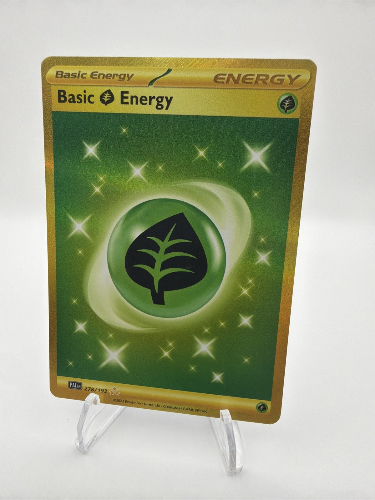 Basic Grass Energy 278/193 Hyper Rare Gold Paldea Evolved 2023 Pokemon EN NM