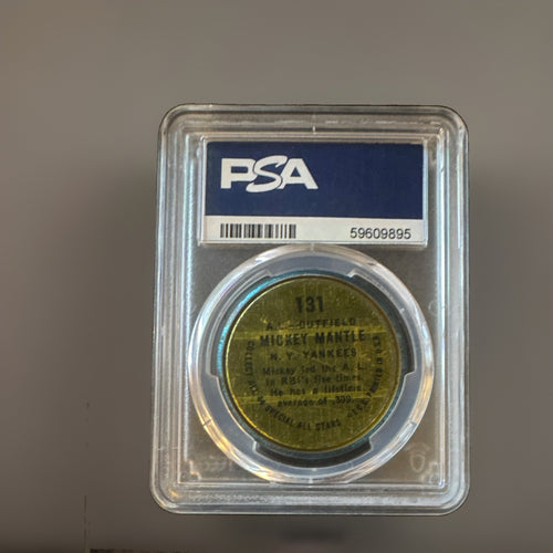 1964 Topps Coins #131 Mickey Mantle Left-Handed PSA 4 VG-EX Yankees HOF