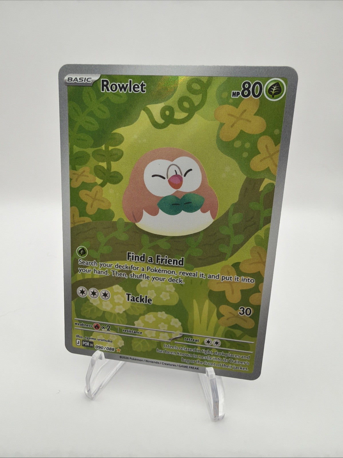 Pokemon TCG Perfect Order Illustration Rare IR Rowlet 090/088 NM