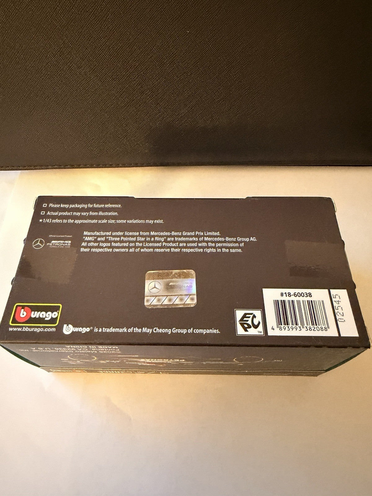Bburago 1:43 Mercedes-AMG Petronas F1 W15 #44 Lewis Hamilton Model Car