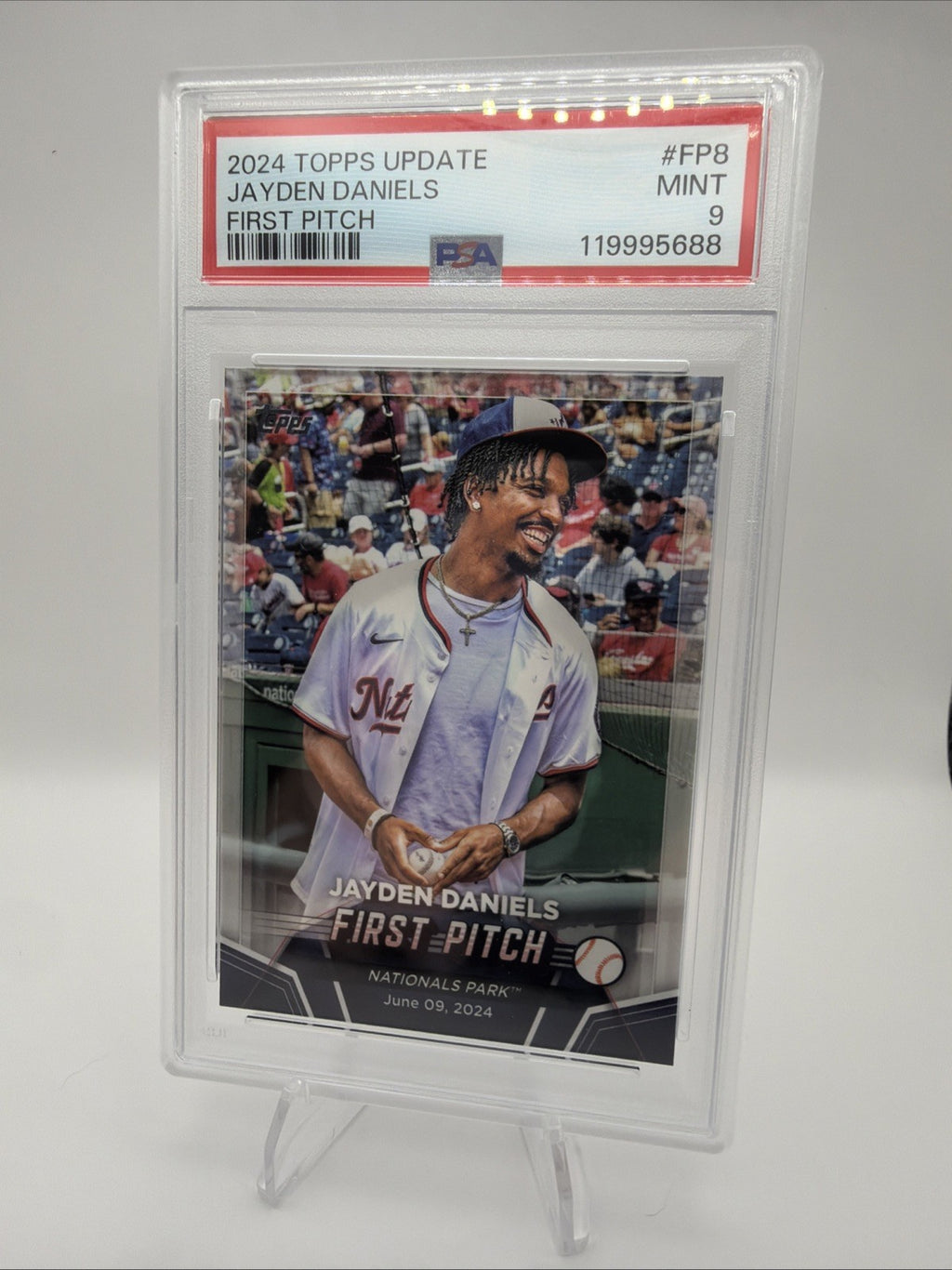2024 Topps Update Jayden Daniels First Pitch FP-8 PSA 9 Mint Rookie
