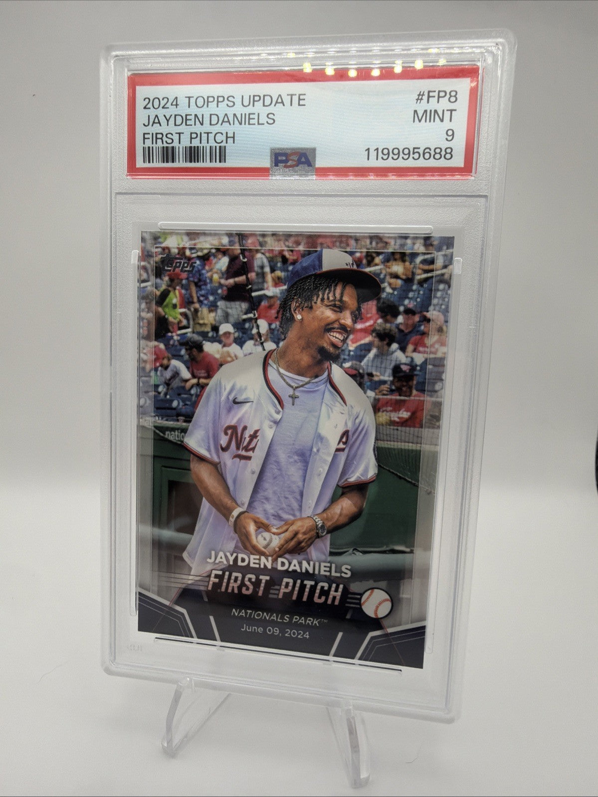 2024 Topps Update Jayden Daniels First Pitch FP-8 PSA 9 Mint Rookie
