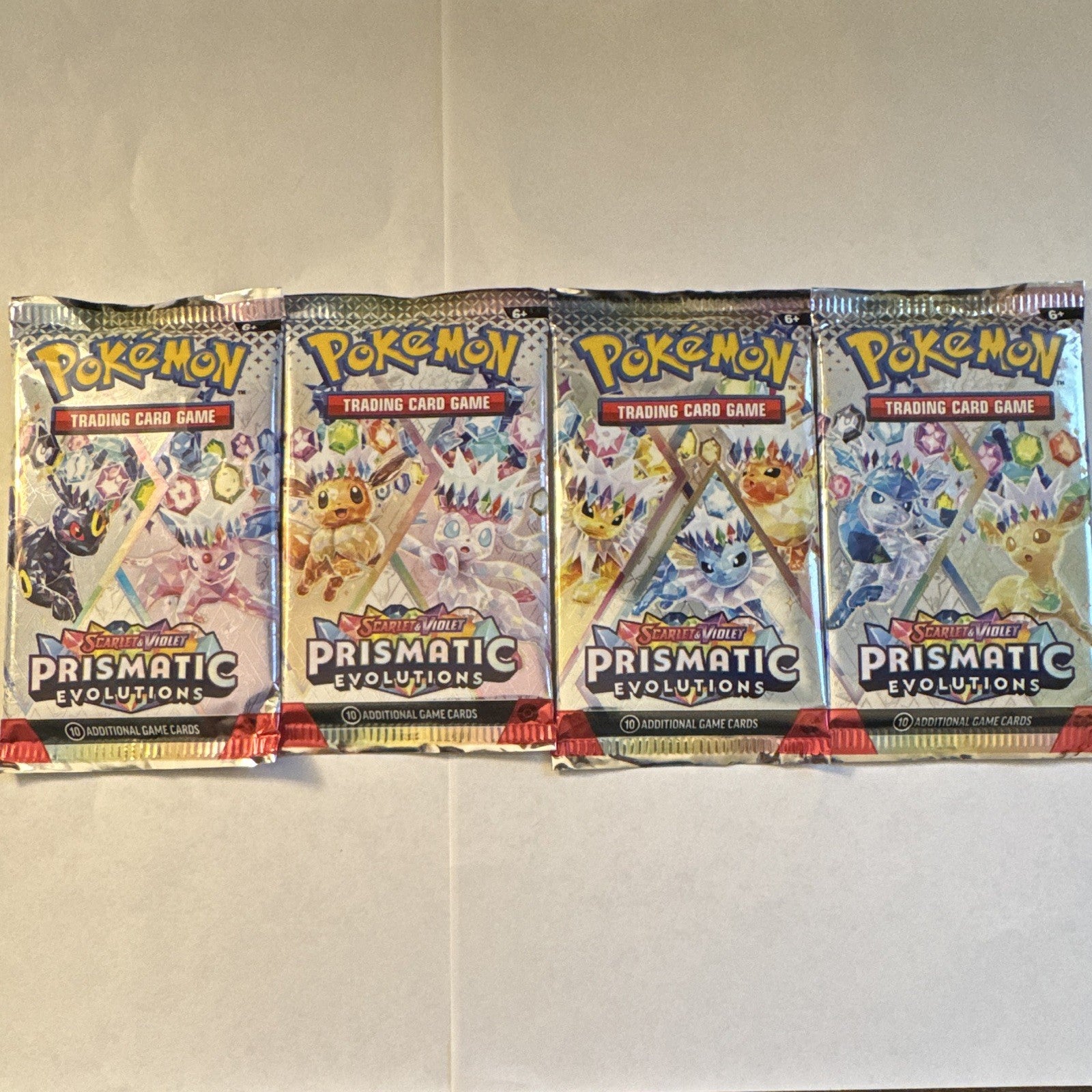 Pokemon Scarlet & Violet Prismatic Evolutions Complete Art Set 4 Sealed Packs