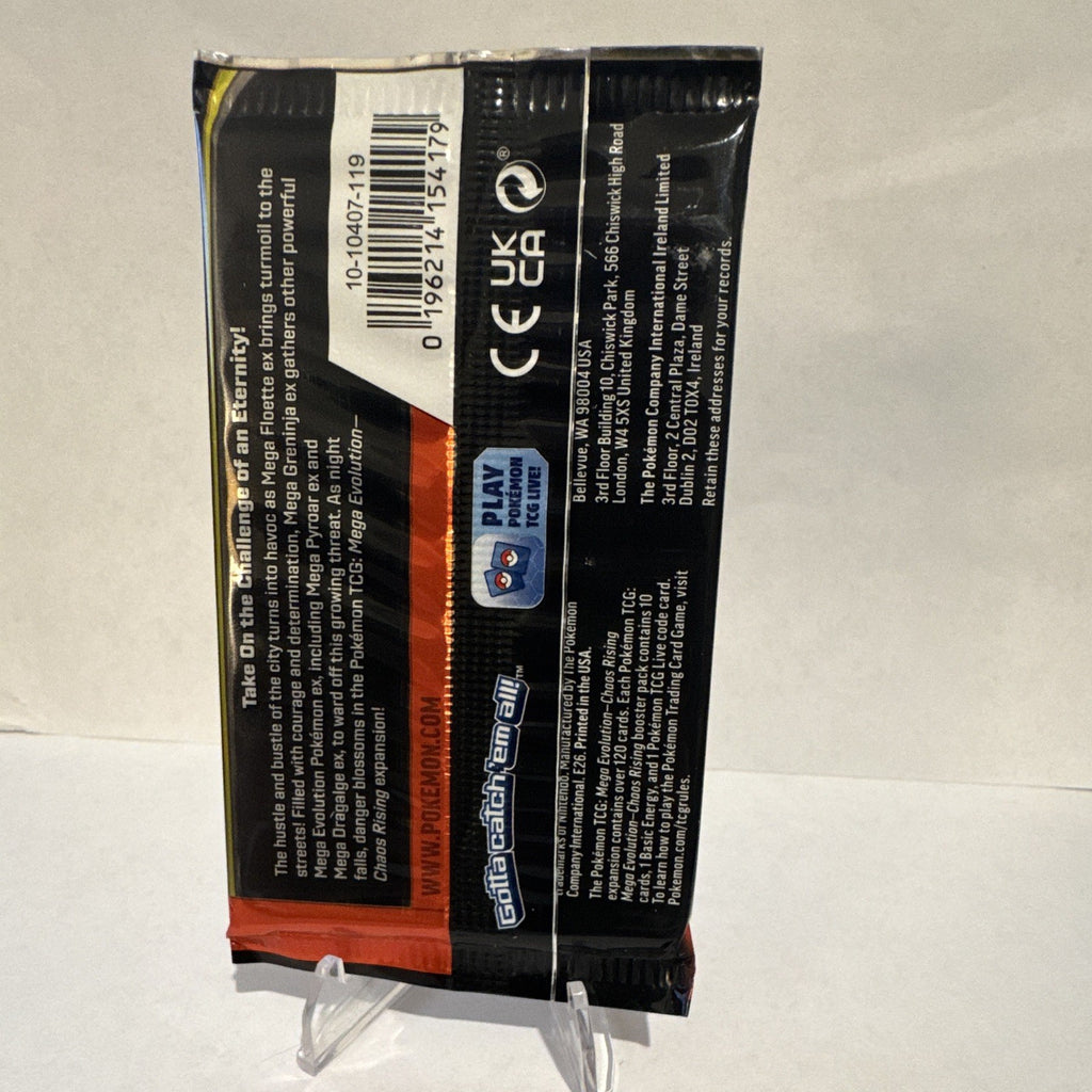 Pokemon Mega Evolution Chaos Rising Booster Pack Factory Sealed 10 Cards