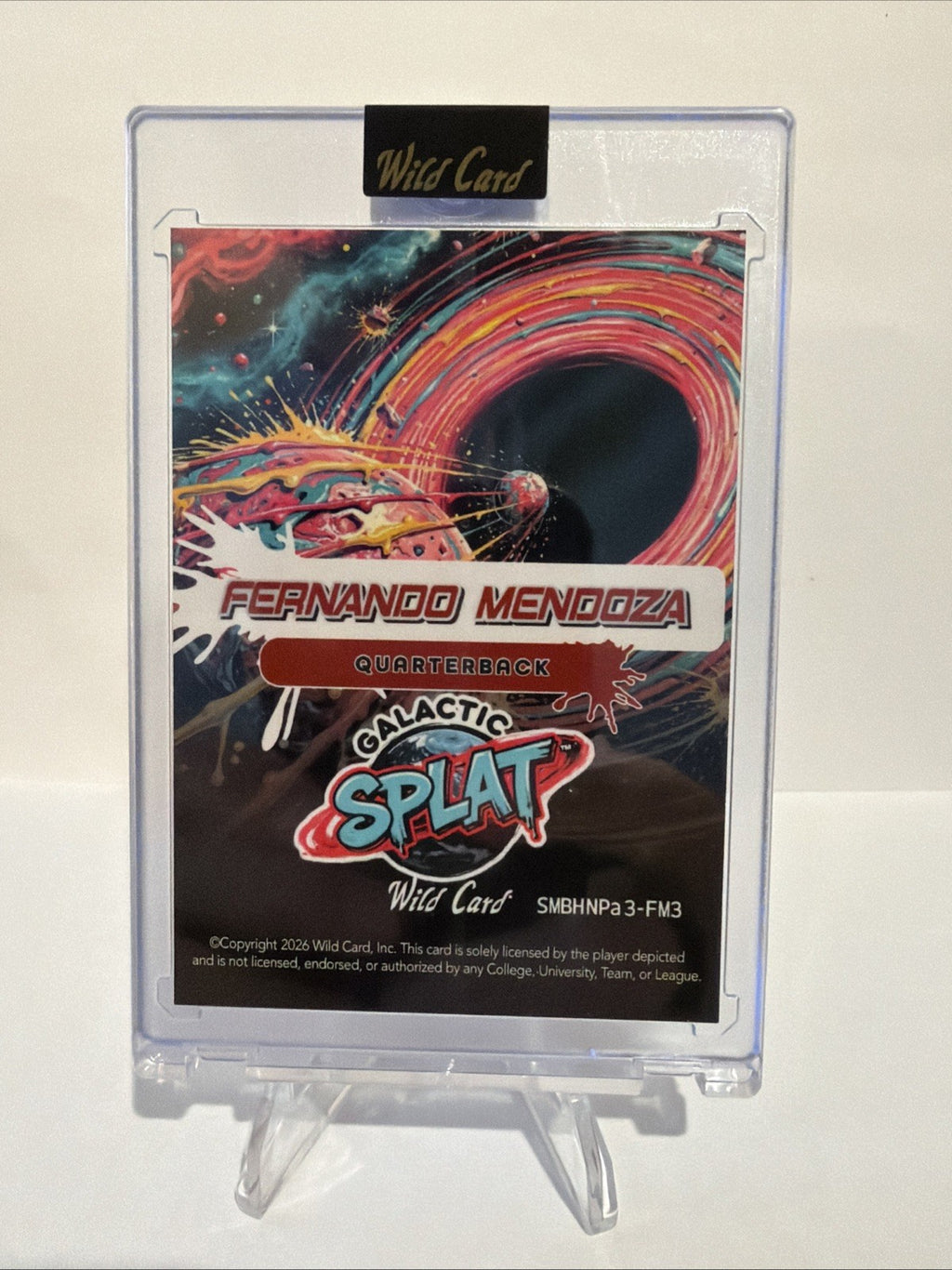 Fernando Mendoza 2025 Wild Card Galactic Splat 1/1 Rookie RC One of One SSP