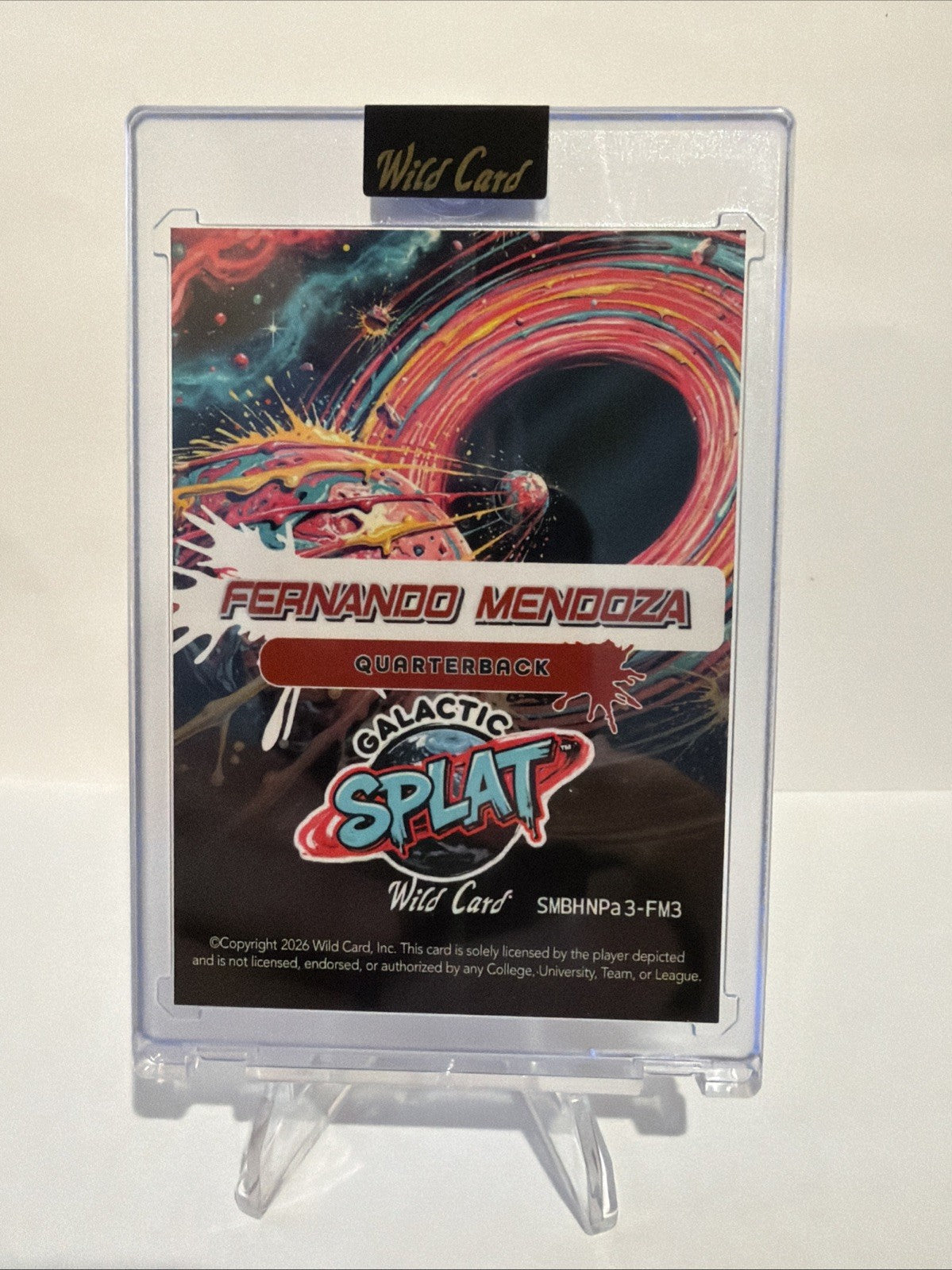 Fernando Mendoza 2025 Wild Card Galactic Splat 1/1 Rookie RC One of One SSP