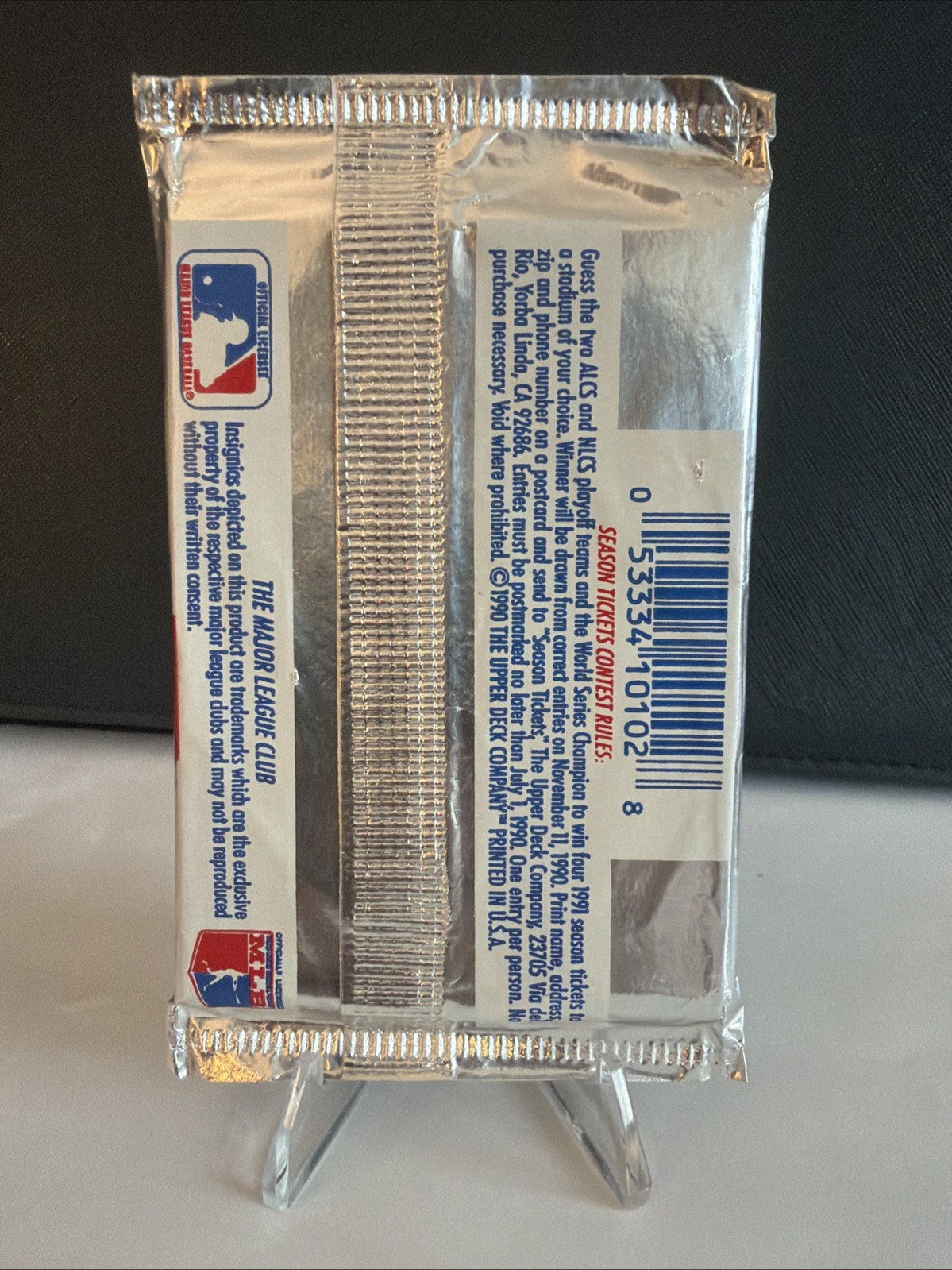 1990 Upper Deck “The Collector’s Choice” Baseball Pack (Factory Sealed)