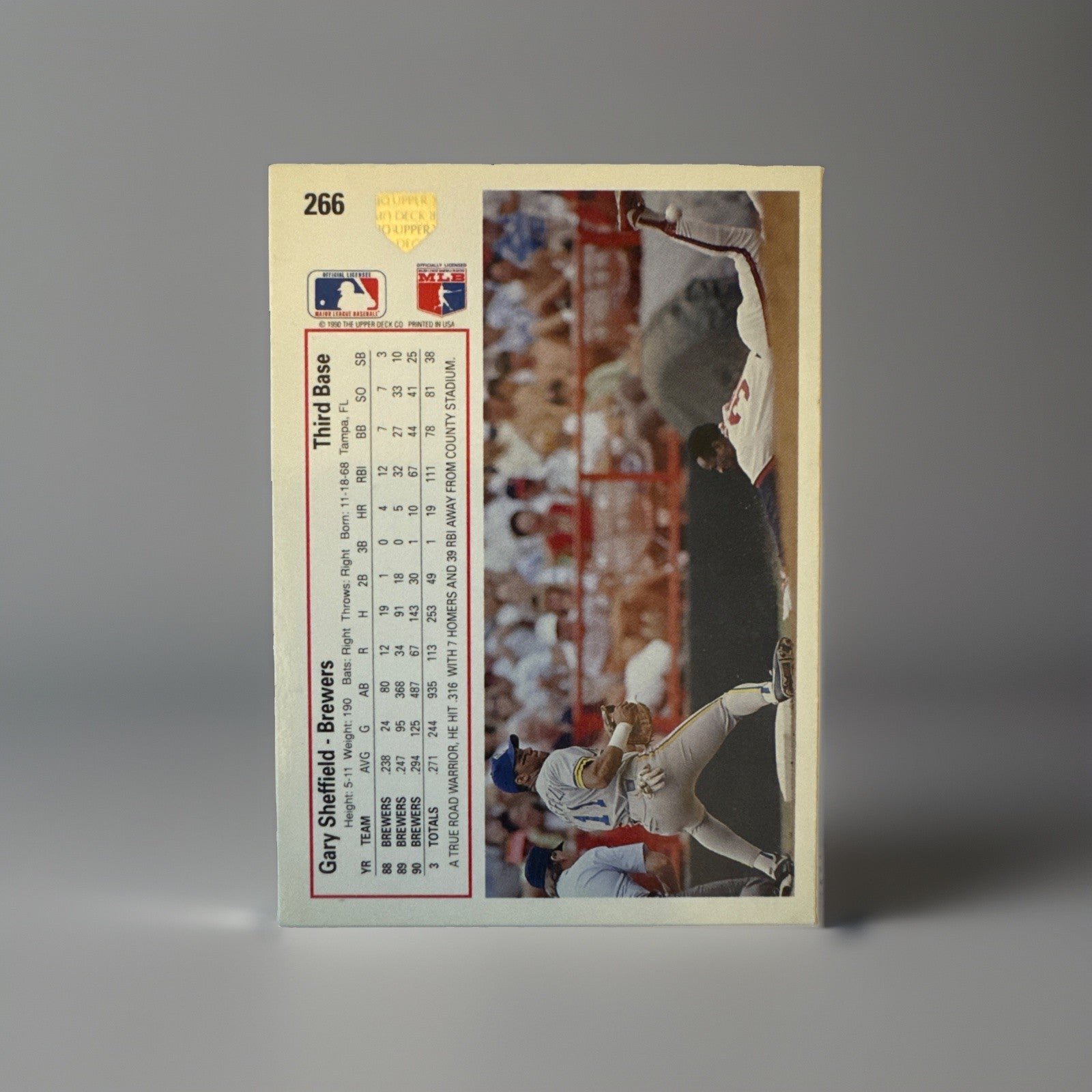 1991 UPPER DECK #266 GARY SHEFFIELD – MILWAUKEE BREWERS