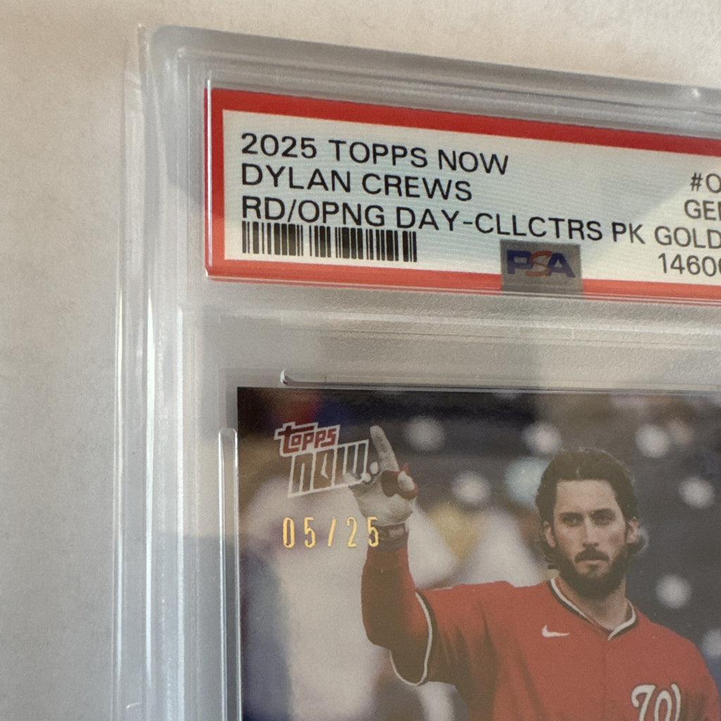 2025 Topps NOW Dylan Crews RC Gold /25 #OD197 PSA 10 Gem Mint Rookie 05/25