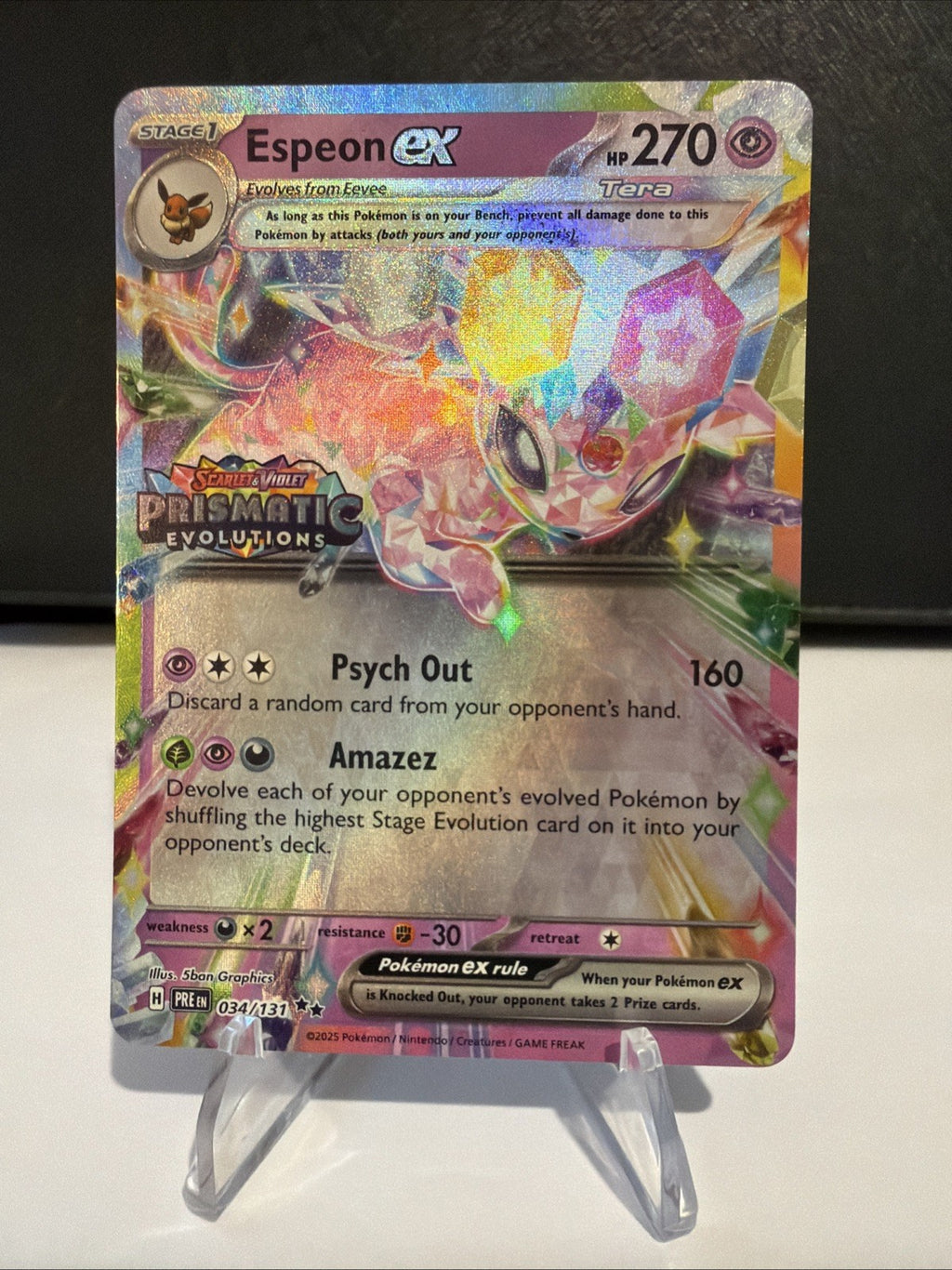 Espeon ex 034/131 Sv: Prismatic Evolutions Holo