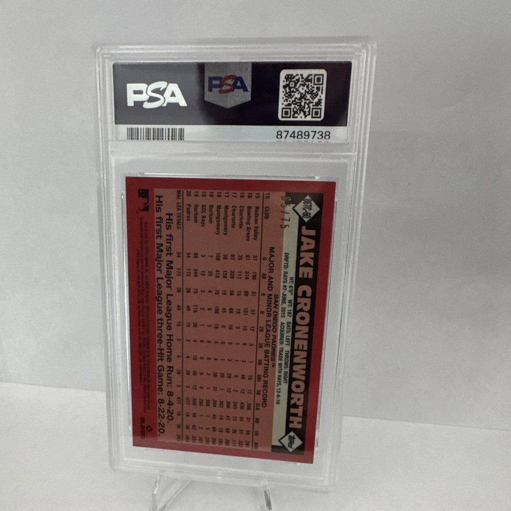 2021 Topps Silver Pack Chrome Jake Cronenworth RC Purple Refractor /75 PSA 9