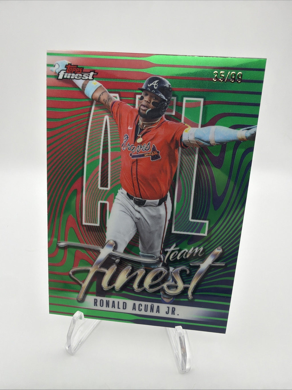 2026 Topps Finest - Team Finest Ronald Acuña Jr. #TF-13 Green Refractor /99