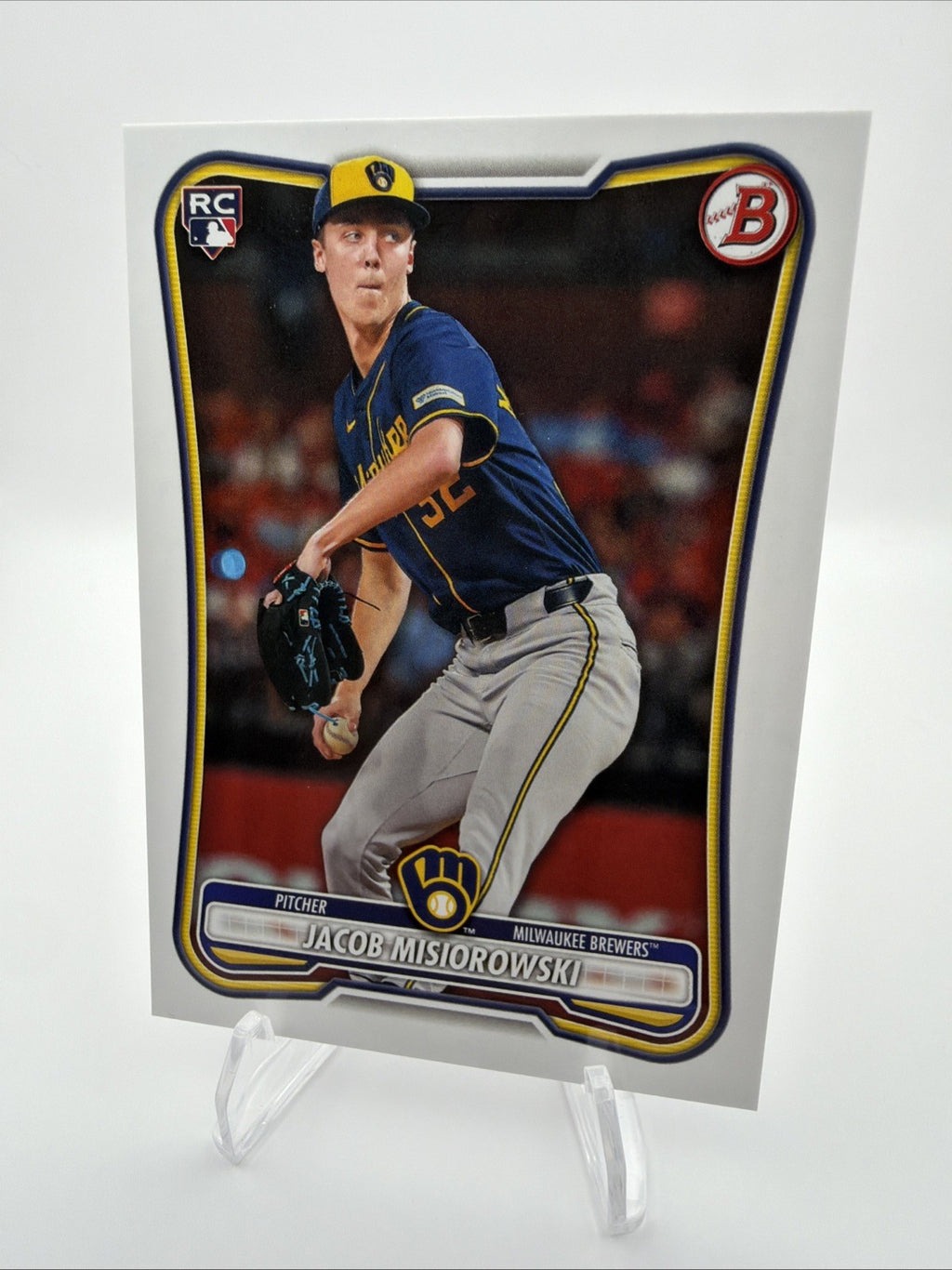 Jacob Misiorowski 2026 Rookie RC 4 Card Lot Bowman Chrome Heritage Brewers