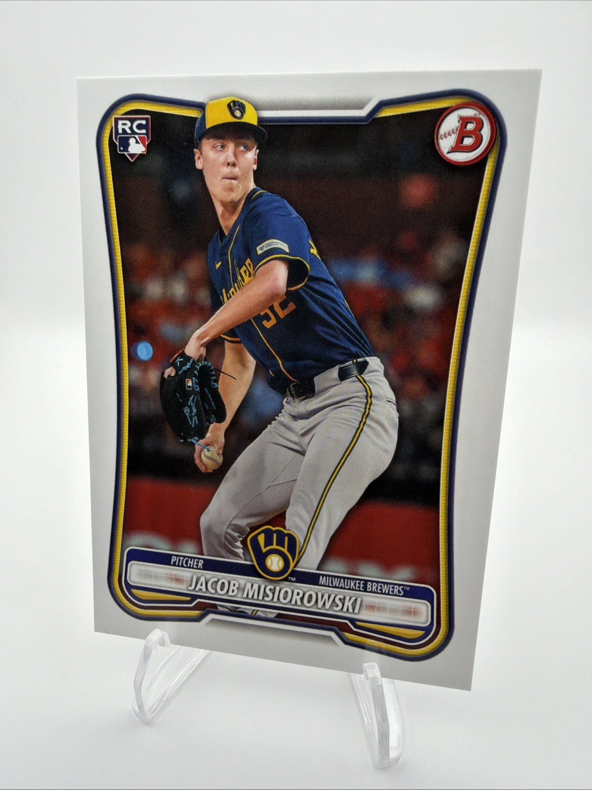 Jacob Misiorowski 2026 Rookie RC 4 Card Lot Bowman Chrome Heritage Brewers
