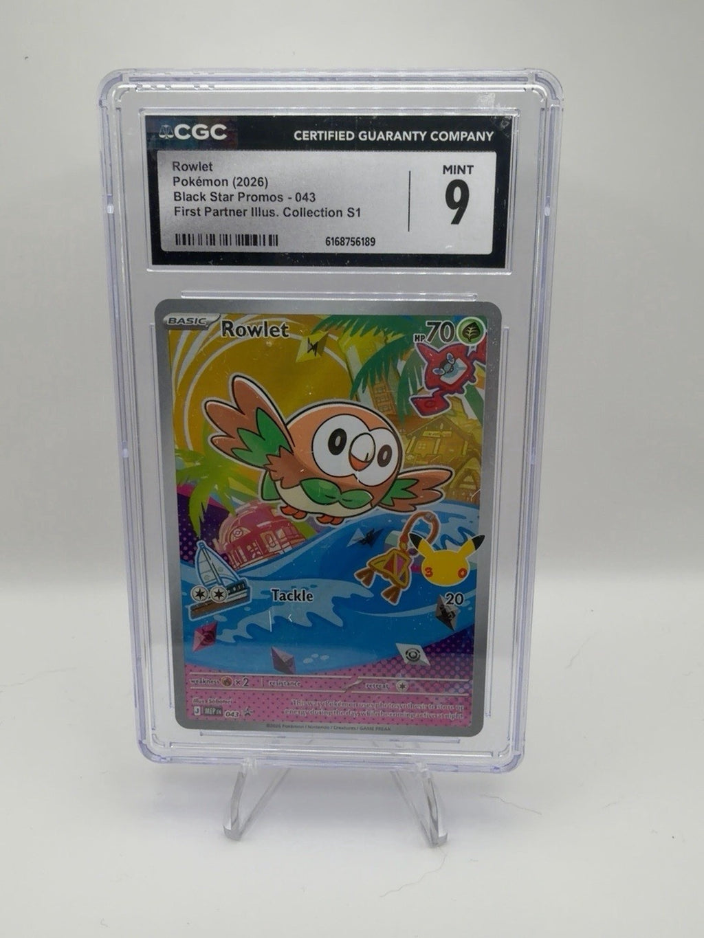 Rowlet 043 MEP First Partner Collection CGC 9  2026 Pokemon Card