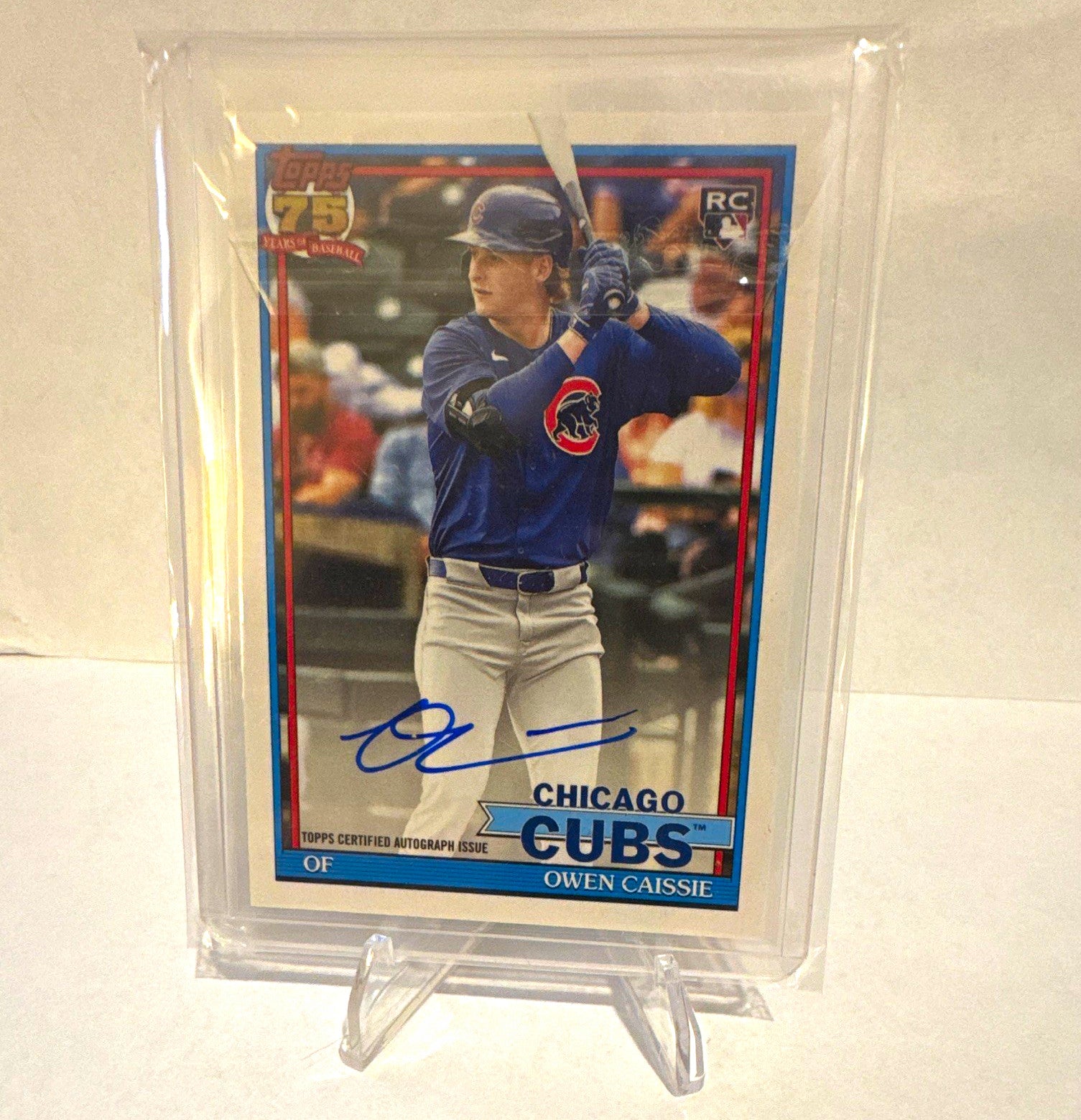 Topps 2026 Series 1 1991 Autographs Owen Caissie Chicago Cubs RC Auto #91A-OCA