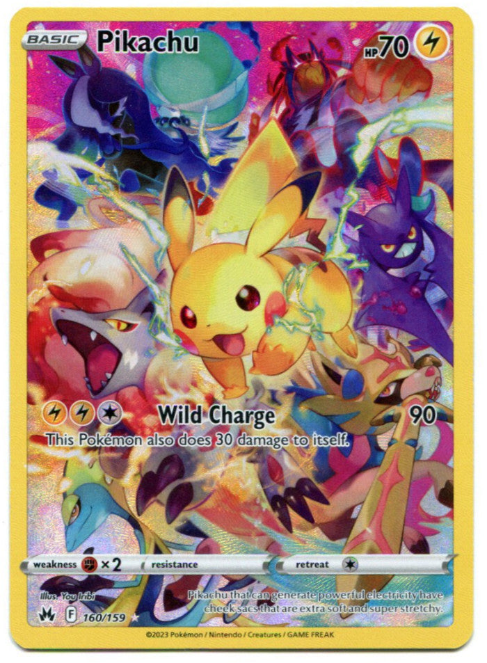 Pokemon Crown Zenith Pikachu 160/159 IR Illustration Rare English Near Mint