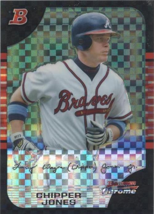 2005 Bowman Chrome X-Fractor Chipper Jones PSA 8 #113 Atlanta Braves HOF