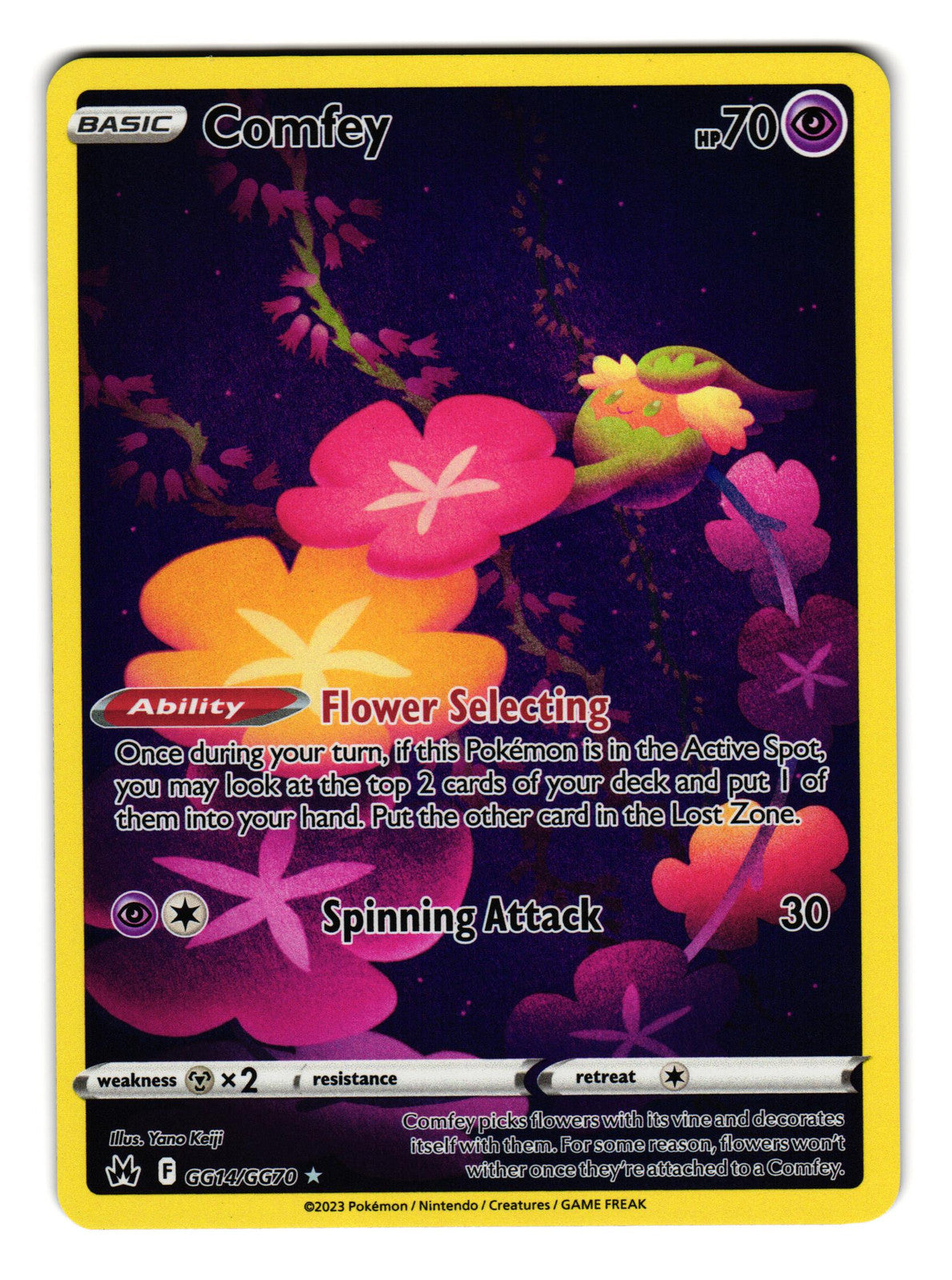 Comfey GG14/GG70 SWSH: Crown Zenith: Galarian Gallery Holo