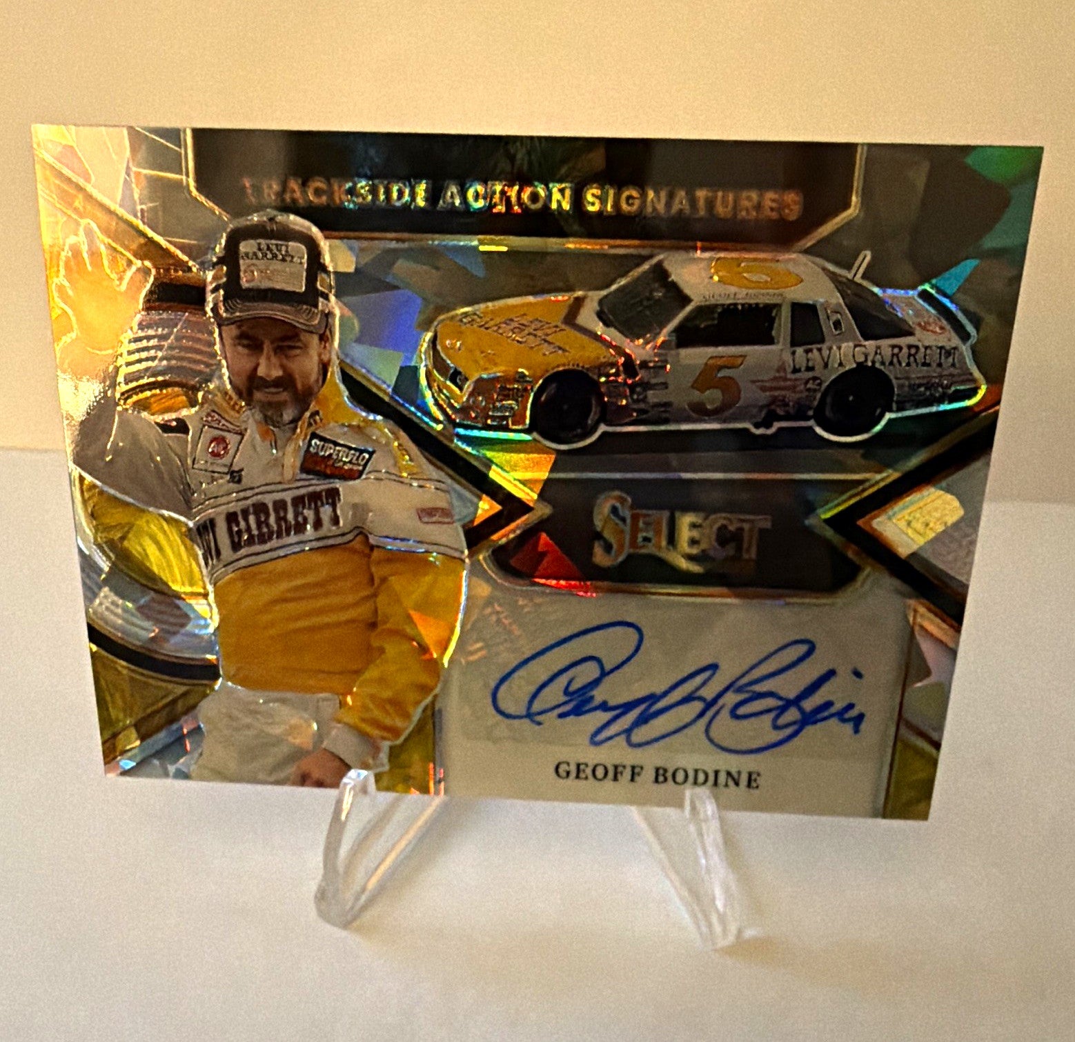 2026 Panini Select Geoff Bodine Trackside Action Signatures Auto Autograph