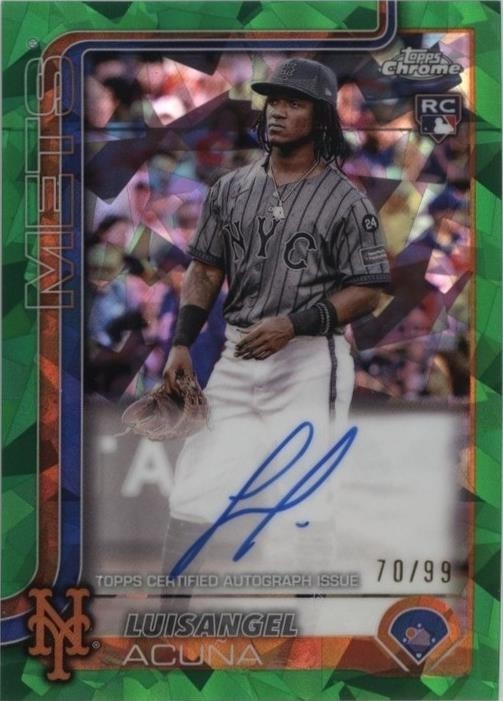2025 Topps Chrome Update Series Sapphire Edition - Autographs Luisangel Acuna...