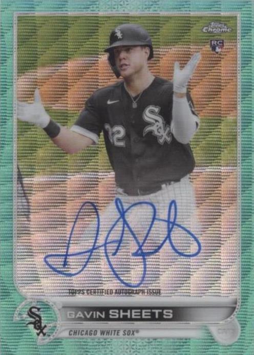 2022 Topps Chrome - Rookie Autographs Gavin Sheets #RA-GS Aqua Wave Refractor...