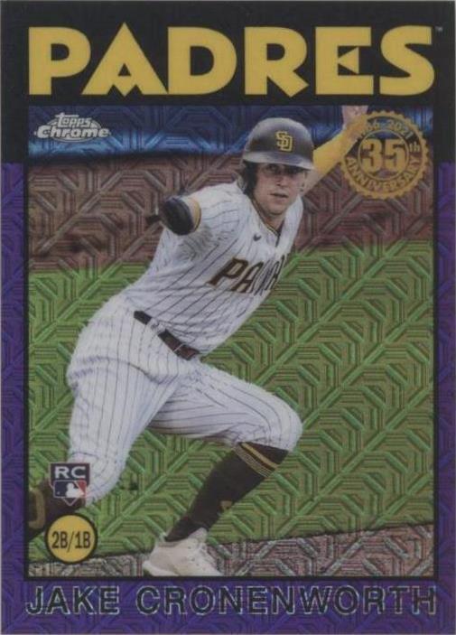 2021 Topps Silver Pack Chrome Jake Cronenworth RC Purple Refractor /75 PSA 9