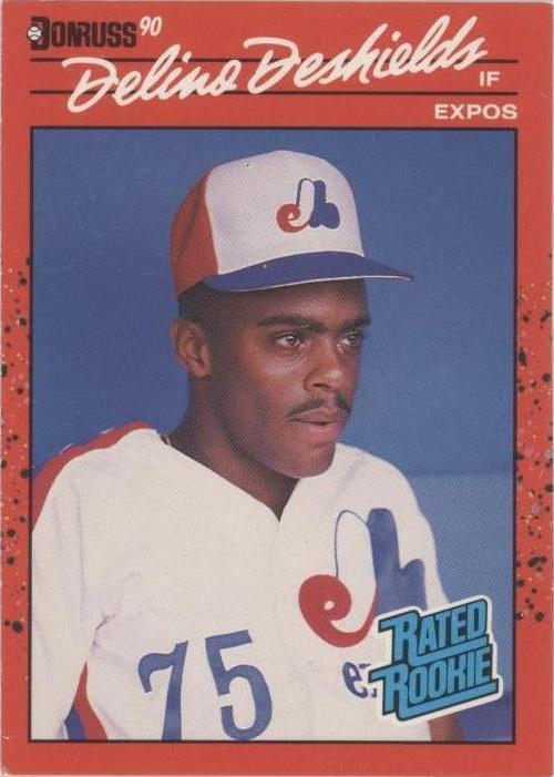 Donruss 1990 Delino DeShields Montreal Expos #42 Rated Rookie Baseball Card