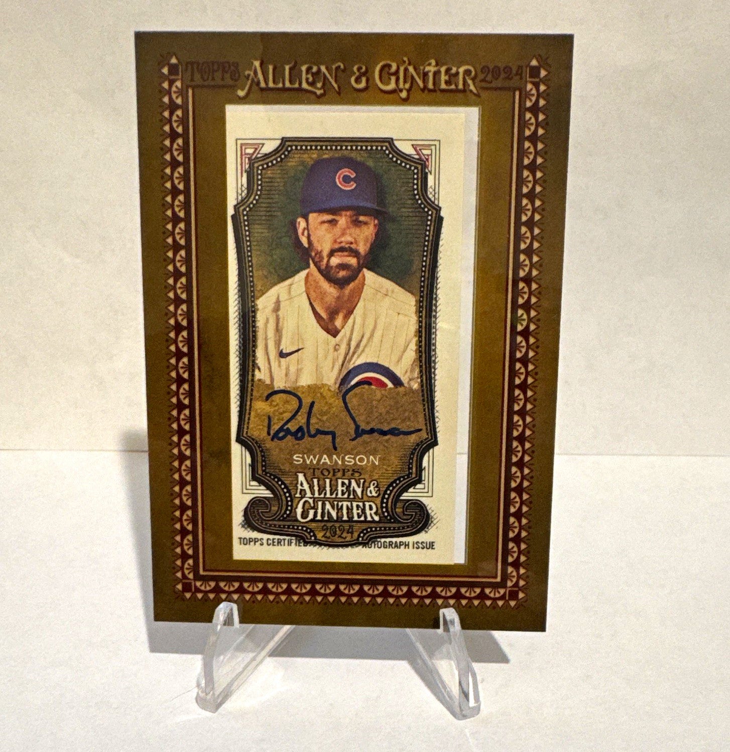 Topps 2024 Allen & Ginter World's Champions Dansby Swanson Auto Cubs #MA-DSW