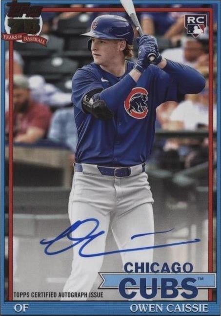 Topps 2026 Series 1 1991 Autographs Owen Caissie Chicago Cubs RC Auto #91A-OCA