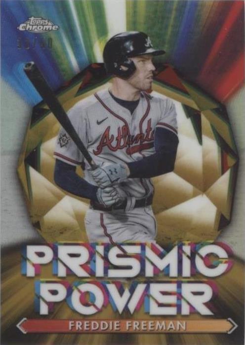 2021 Topps Chrome - Prismic Power Freddie Freeman #PP-8 Gold Refractor /50