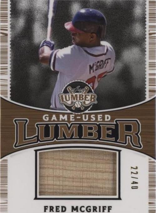 2024 Leaf Lumber - Game Used Lumber Relics Fred McGriff #GUL-32 Bronze /40 (MEM)