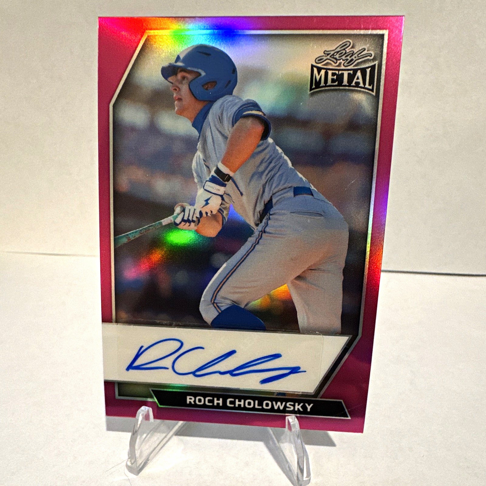 Leaf Metal Draft Roch Cholowsky Auto Pink 4/6 White Sox 2026 1st Overall Pick