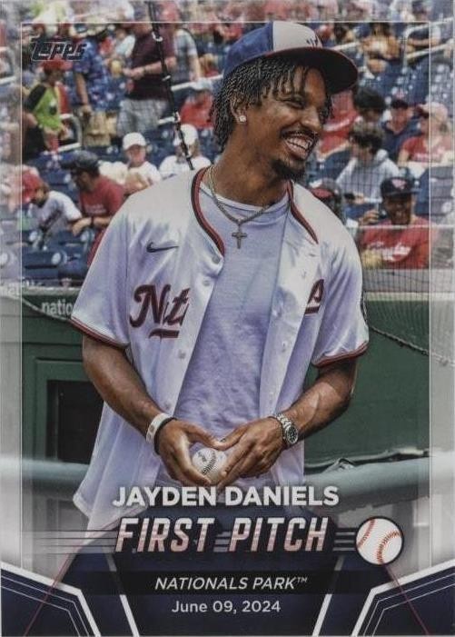 2024 Topps Update Jayden Daniels First Pitch FP-8 PSA 9 Mint Rookie