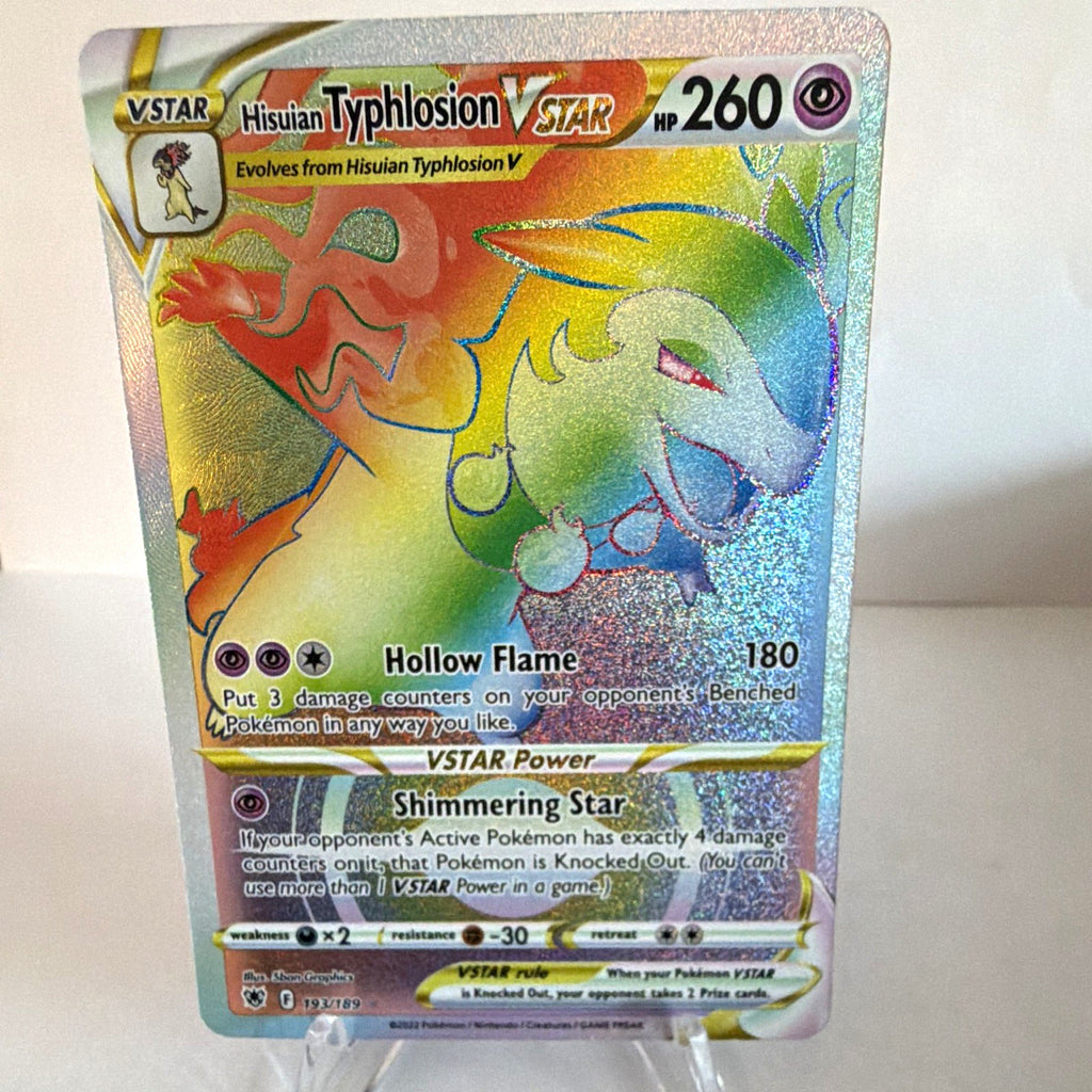 Pokemon Hisuian Typhlosion VSTAR 193/189 Rainbow Secret Rare Astral Radiance NM
