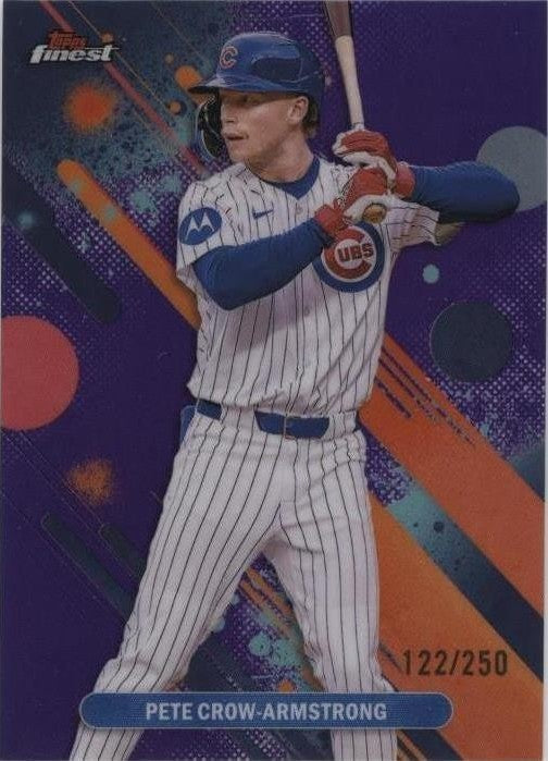 Topps 2025 Finest Pete Crow-Armstrong Chicago Cubs Pink Refractor /250 #47