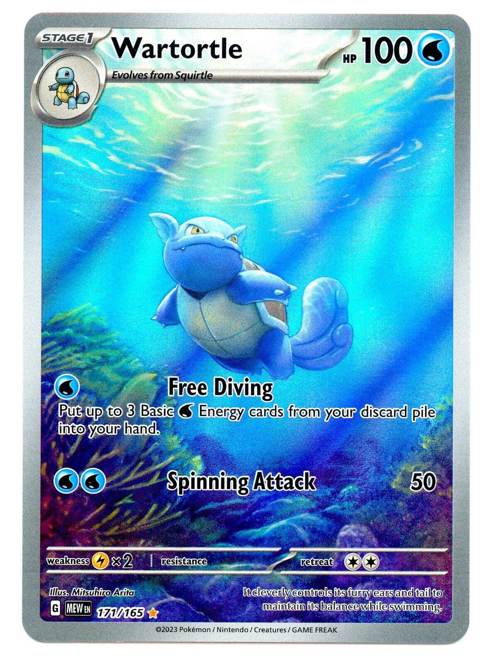 Wartortle 171/165 Sv: Scarlet & Violet 151 Holo